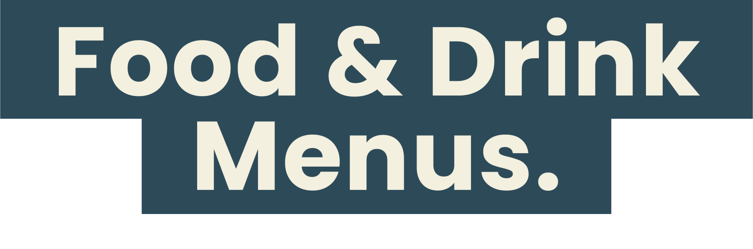 Food & Drink Menus