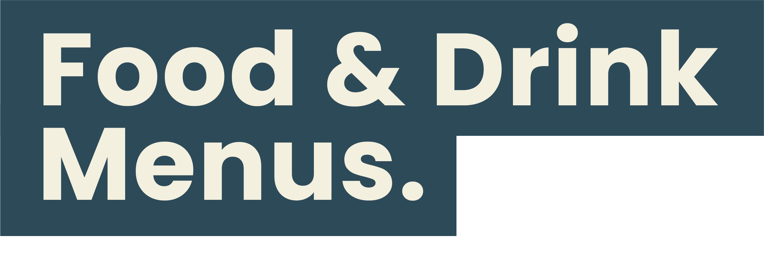 Food & Drink Menus